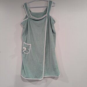 Soft Wrap Robe Sage Green White One Size Fits Most